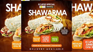 How To Design an Eye-Catching SHAWARMA FLYER in Photoshop | Step By Step Tutorial