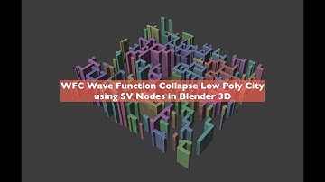 LIVENODING X SV Procedural WFC Low Poly Voxel City Using Blender and Nodes