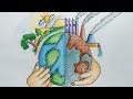 World Environment Day Easy Drawing | How to Draw Save Environment Save Earth Poster