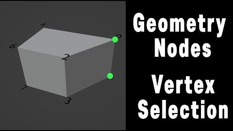 Geometry Nodes Modeling Very Basics Vertex Selection (Blender)