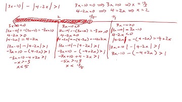 Advanced Functions MHF4U Example of more complicated absolute value inequality # 2 (no quadratics)