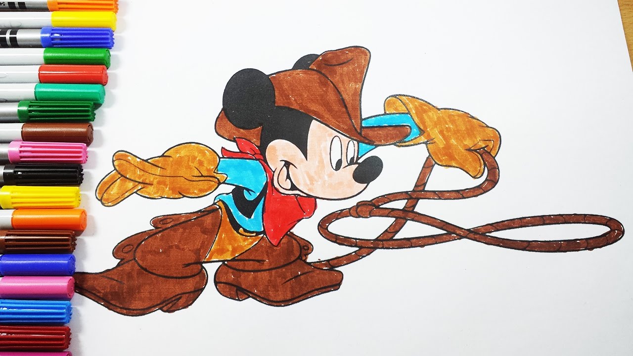 Mickey Mouse Cowboy Coloring pages - Mickey Mouse Coloring Book ... Mickey Mouse Cowboy Coloring pages - Mickey Mouse Coloring Book ...