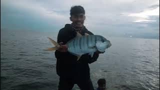 Mancing di Karang Dangkal dapat Babon ikan Kuwe MANGALI | Trip asik