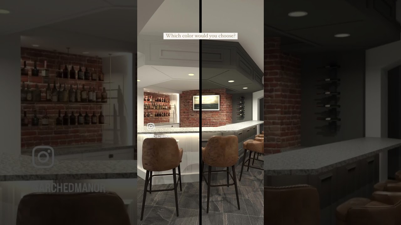 Pick Your Favorite: Light or Dark Basement Bar 🍻✨