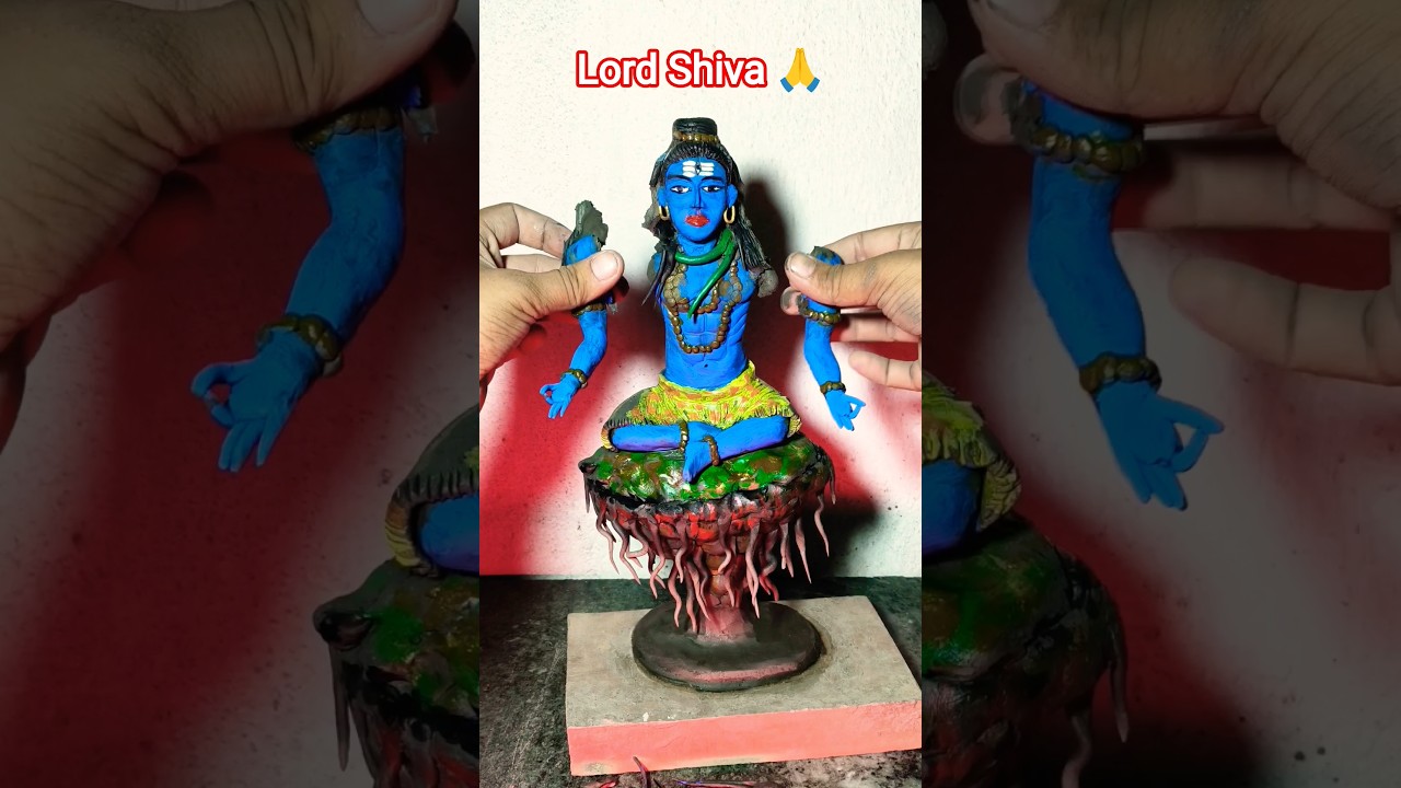 "Clay Lord Shiva Idol Making Step by Step Tutorial DIY Clay Lord Shiva /Creative Art for Beginners"