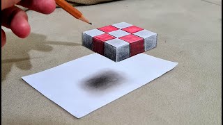 3d drawing on paper easy