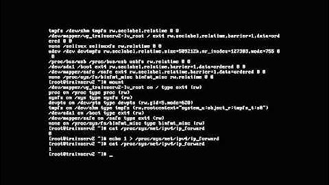 working with proc and sysctl conf