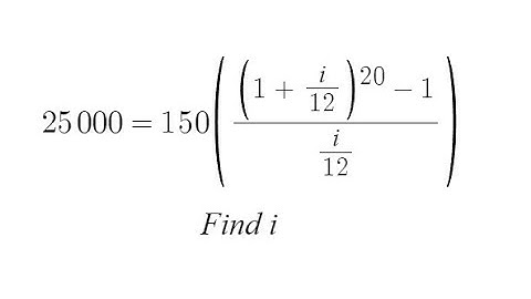Grade 11 Functions - Finding interest rate in Annuities Equation (ch 8.4)