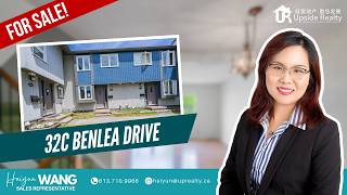 For Sale in Ottawa! 32C Benlea Drive | Affordable 3-Bed Townhome with Great Potential 首次置业首选