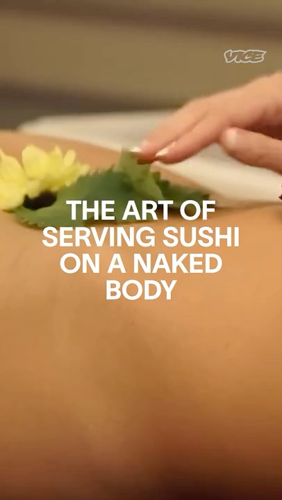 The art of serving sushi on a naked body