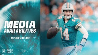 Quinn Ewers meets with the media | Miami Dolphins