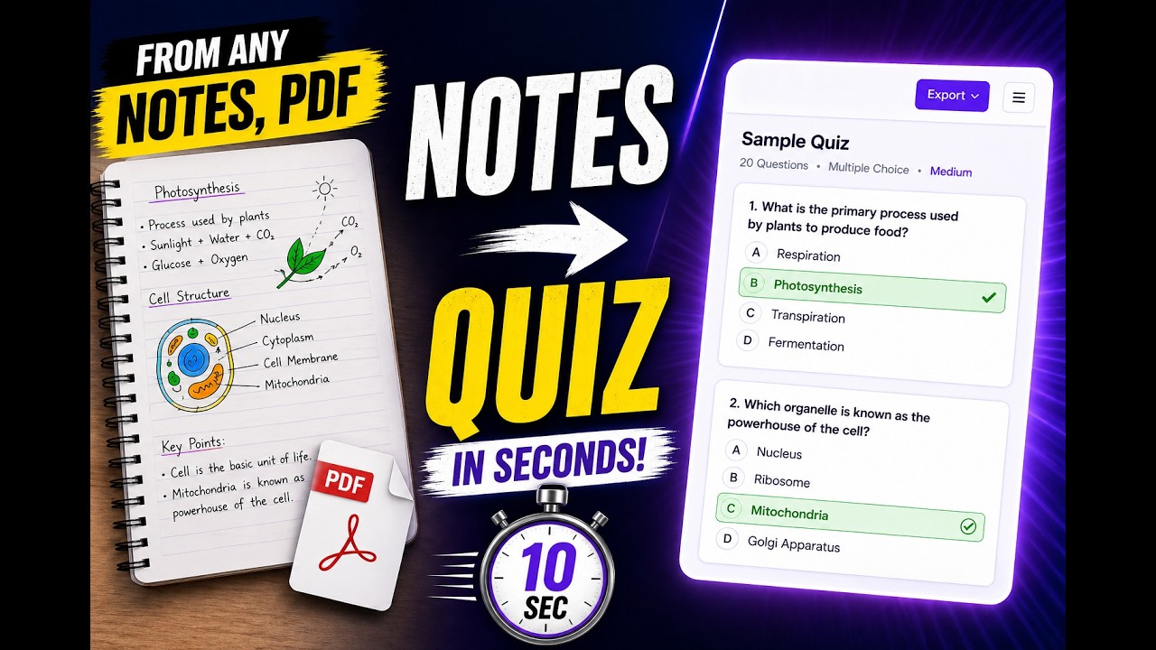119. Turn Any PDF Into a Quiz Instantly (AI Tool Demo) | quizentia.com