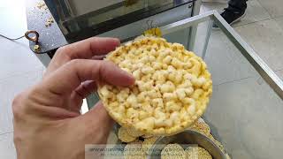 Popcorn kernels 2-4mm popping test by SYP9002 popped cake machine
