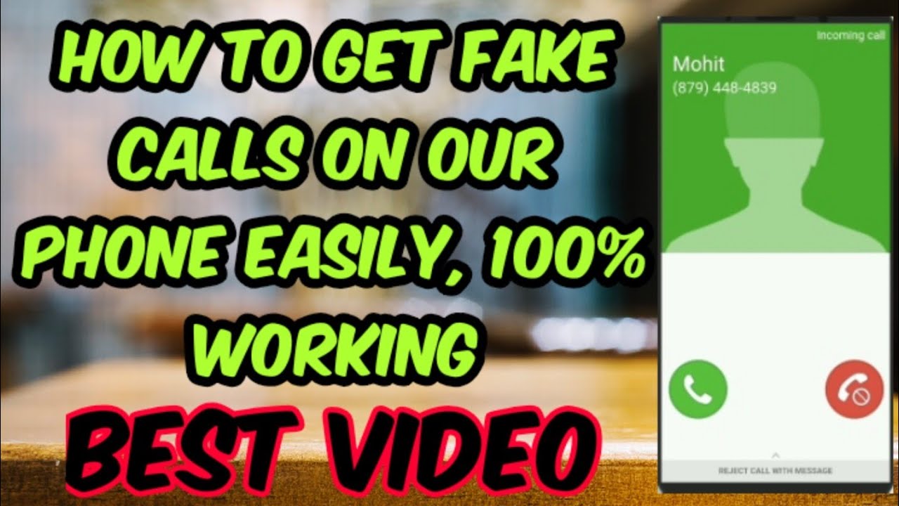 How To Get Fake Call On Our Smartphone Easily 100 Working YouTube