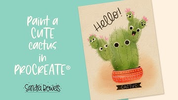 Paint a cute cactus in Procreate®