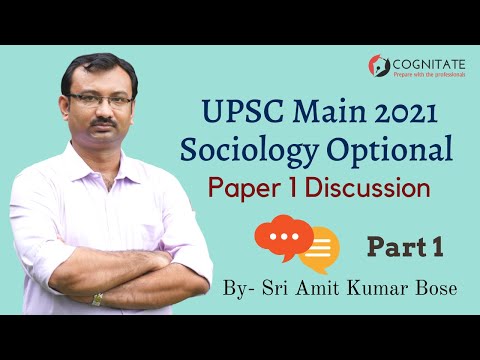 UPSC mains 2021: Sociology paper 1 discussion (part 1): Cognitate