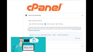 How to add ads txt file in cPanel : Google Website verification