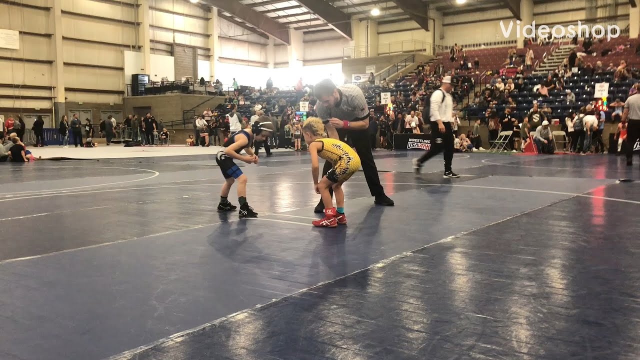 Utah Youth Wrestling 2019 7 year old kid gives it his all YouTube
