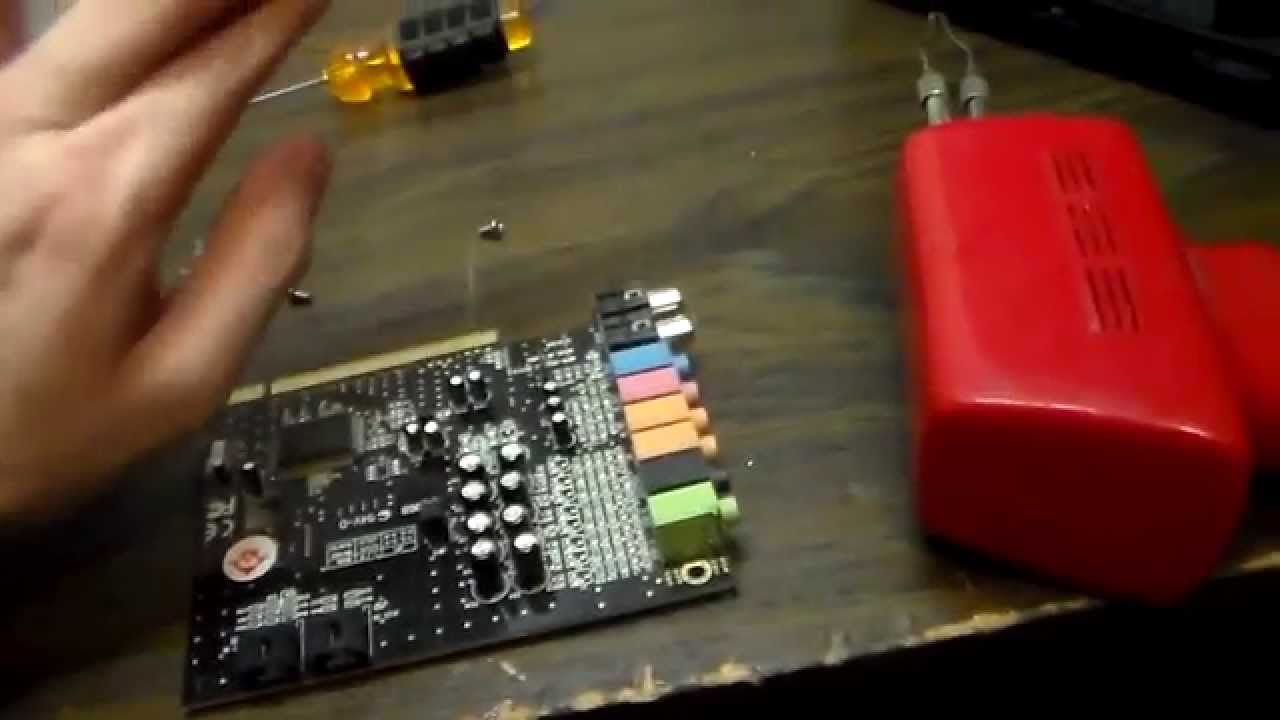 How to fix a broken headphone jack housing on a soundcard - YouTube