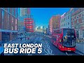 Riding a London double-decker bus in East London - Bus Route 5 - Romford to Canning Town 🚌