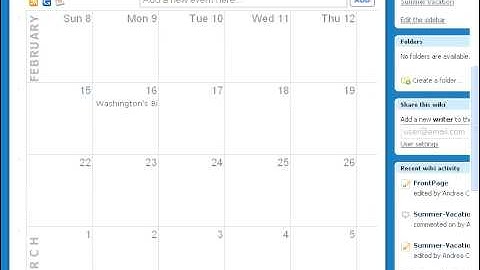 Using the Wiki Calendar Plug-in