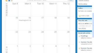 Using the Wiki Calendar Plug-in