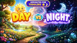 Day and Night Song ☀️🌙 | Learn Opposites for Toddlers | Calming Nursery Rhymes screenshot 5