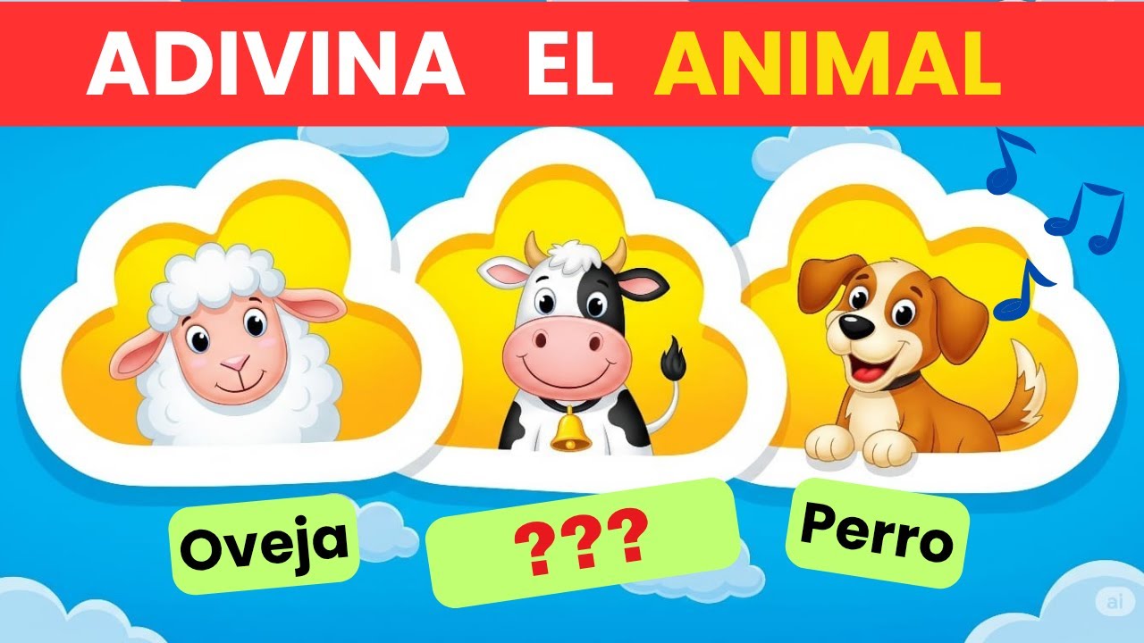 Adivina el animal por su sonido🐔🐷🐎Juega y Aprende con los animalitos de ...