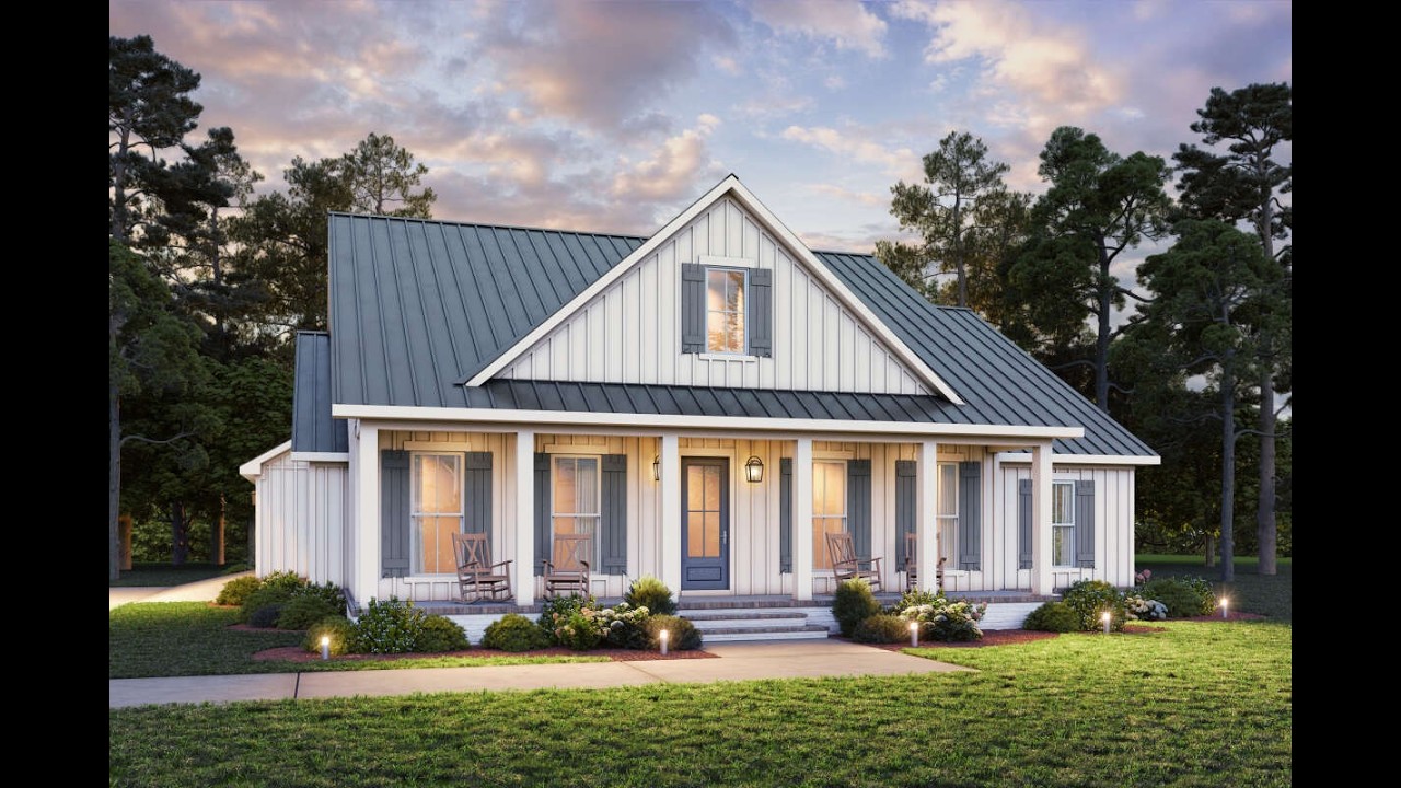 Single-Story Modern Farmhouse | Open Floor Plan | Plan 041-00421