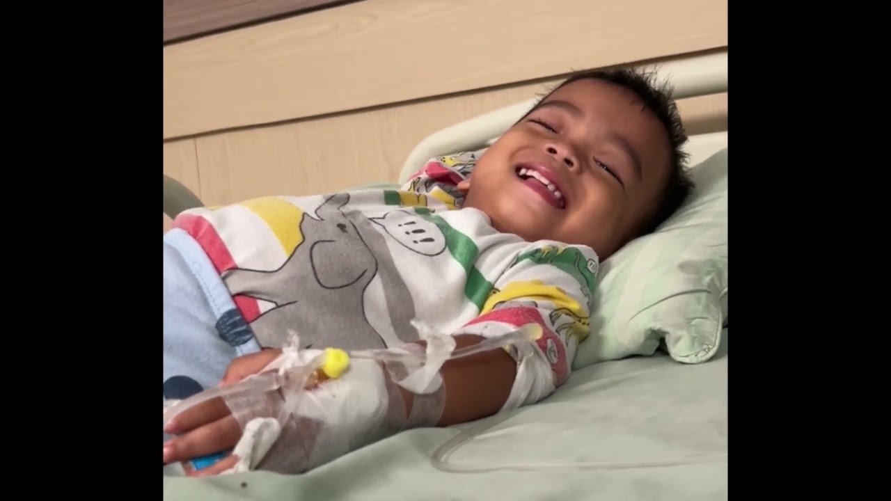 Adek adam di rawat inap di RS🏥 krna demam tinggi .. syafakallah Adek adam🩵