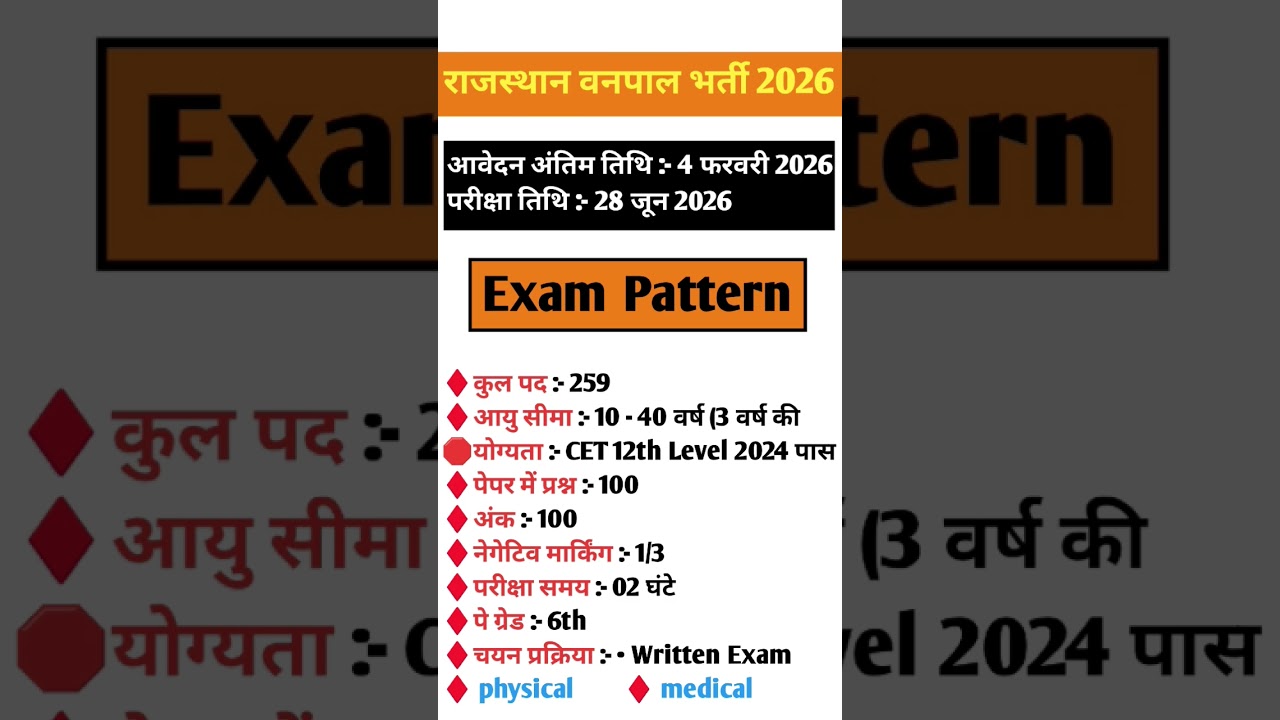 वनपाल नई भर्ती 2026||vanpal exan pattarn 2026|vanpal Notification out|vanpal new syllabus 