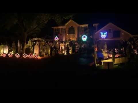 Halloween Light Show 2014, Kongos Come With Me Now. Thomas Halloween 2014 Naperville IL