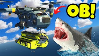 We Used a SUBMARINE to Survive SHARKS in Stormworks Multiplayer!