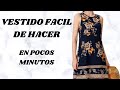 como hacer un vestido FACIL SENCILLO TUTORIAL DE COSTURA