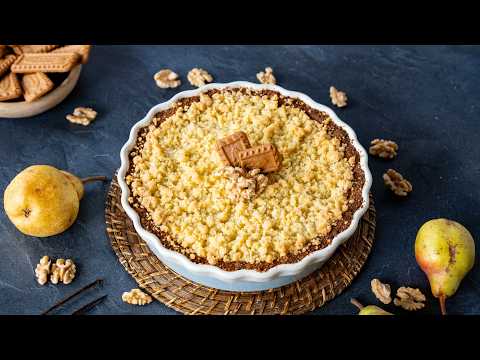 Crumble de pera con sorpresa: Postre fácil y delicioso 🍐🤤