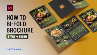 How to Bi-Fold Brochure design A4 (Food Menu) in Adobe InDesign 2023 CC