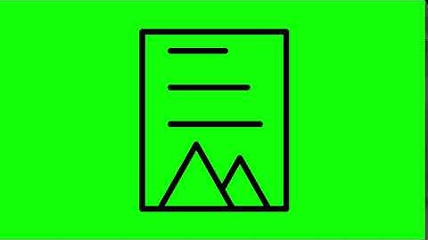 Animated Document Icon on Green Screen With Pop-up Sound