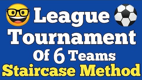 League tournament of 6 teams | Staircase method | league fixture | class 12 | 6 teams | Round Robin