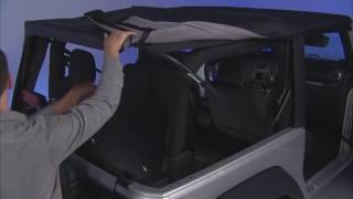 Quarter Window Removal and Lowering of the Full Soft Top-2017 Jeep Wrangler screenshot 4