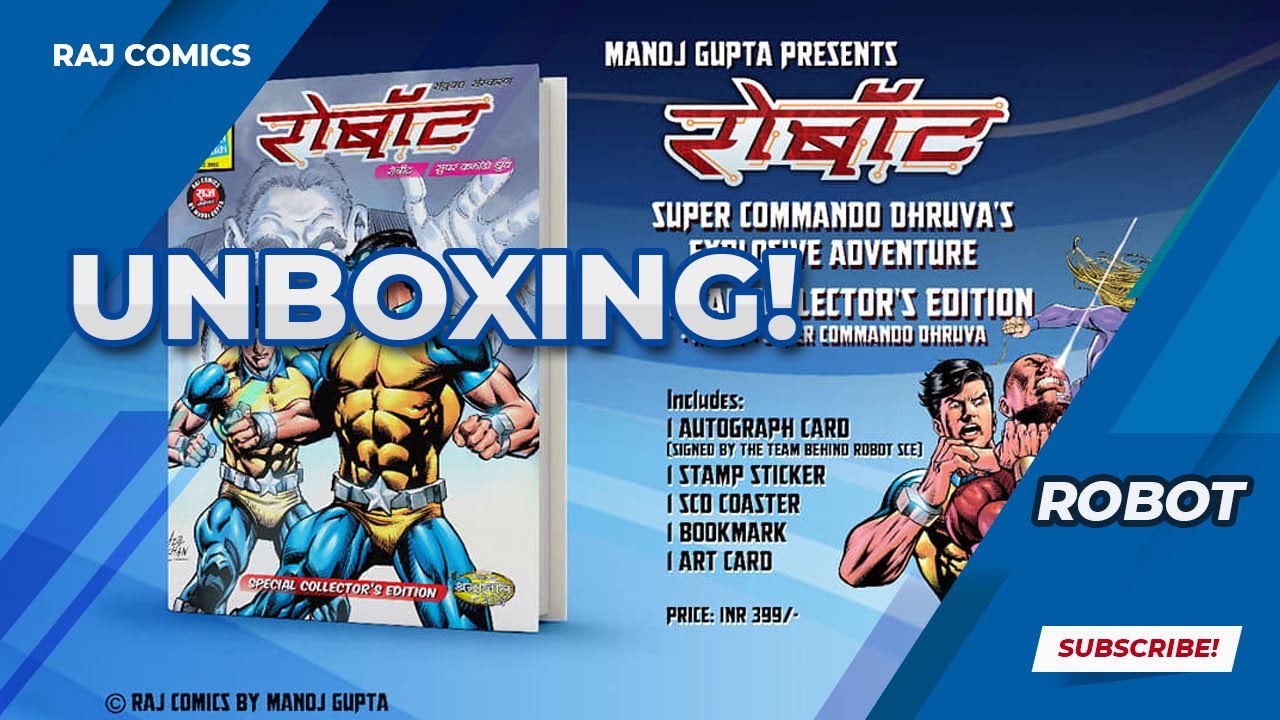 Robot | Sanyukt Sanskaran | Super Commando Dhruv | Special Collector's Edition | Raj Comics Unboxing