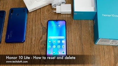 Honor 10 Lite - How to reset and delete
