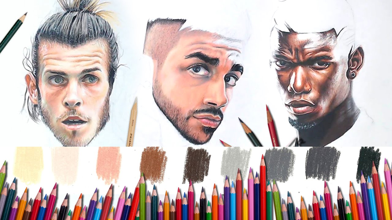 Como colorear un rostro realista con lapices de colores | Tutorial - thptnganamst.edu.vn