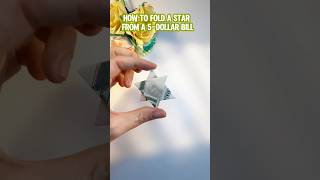 How to fold a star from a 5-dollar bill#dollarbillorigami #giftideas #star