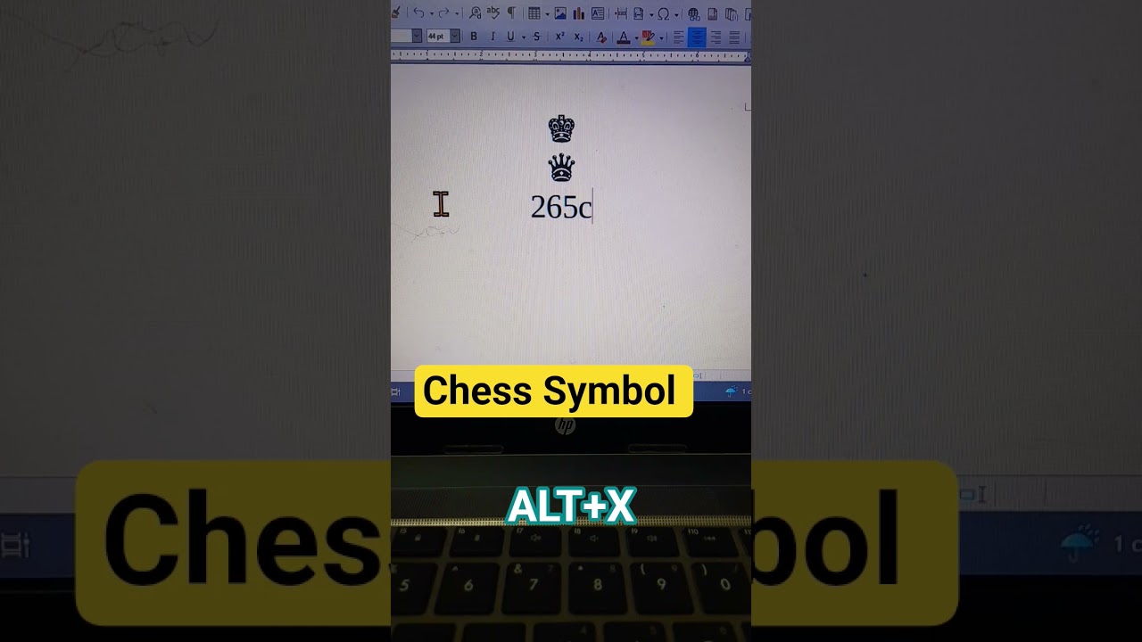Chess Symbols in MS-WORD with in 5sec
