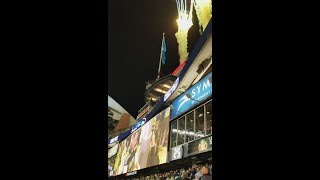 Chris Pratt Raising the 12th Man Flag - SNF Hawks/Eagles