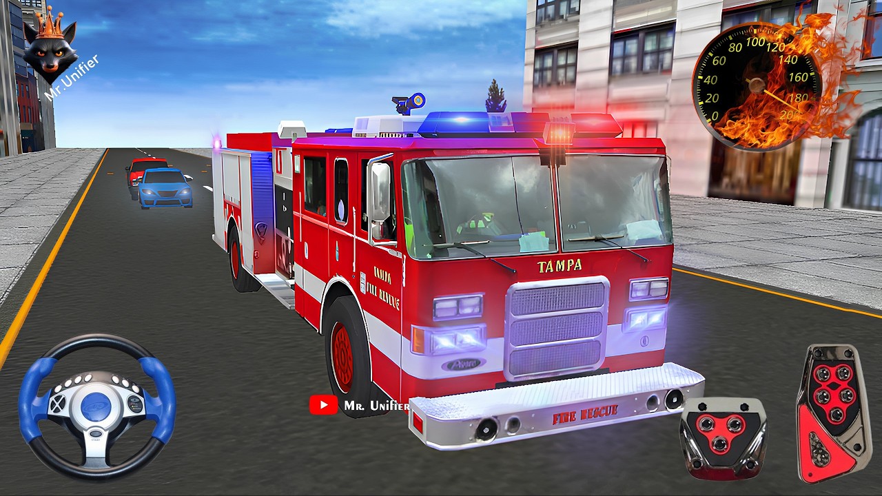 Fire Truck City Rescue Simulator 2026 - 911 Emergency Ambulance Driving Siren | Android Gameplay