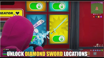 3V3V3V3 GO GOATED HIVE MAP FORTNITE CREATIVE - HOW TO UNLOCK DIAMOND SWORD (ALL DIAMONDS LOCATIONS)
