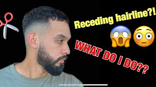 Haircut to hide receding hairline | How to style a crop haircut