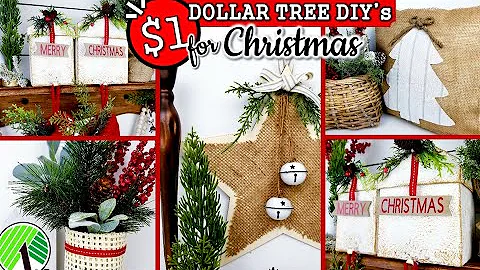 $1 CHRISTMAS DIY'S from DOLLAR TREE 🎄| HIGH END CHRISTMAS HOME DECOR IDEAS ON A BUDGET
