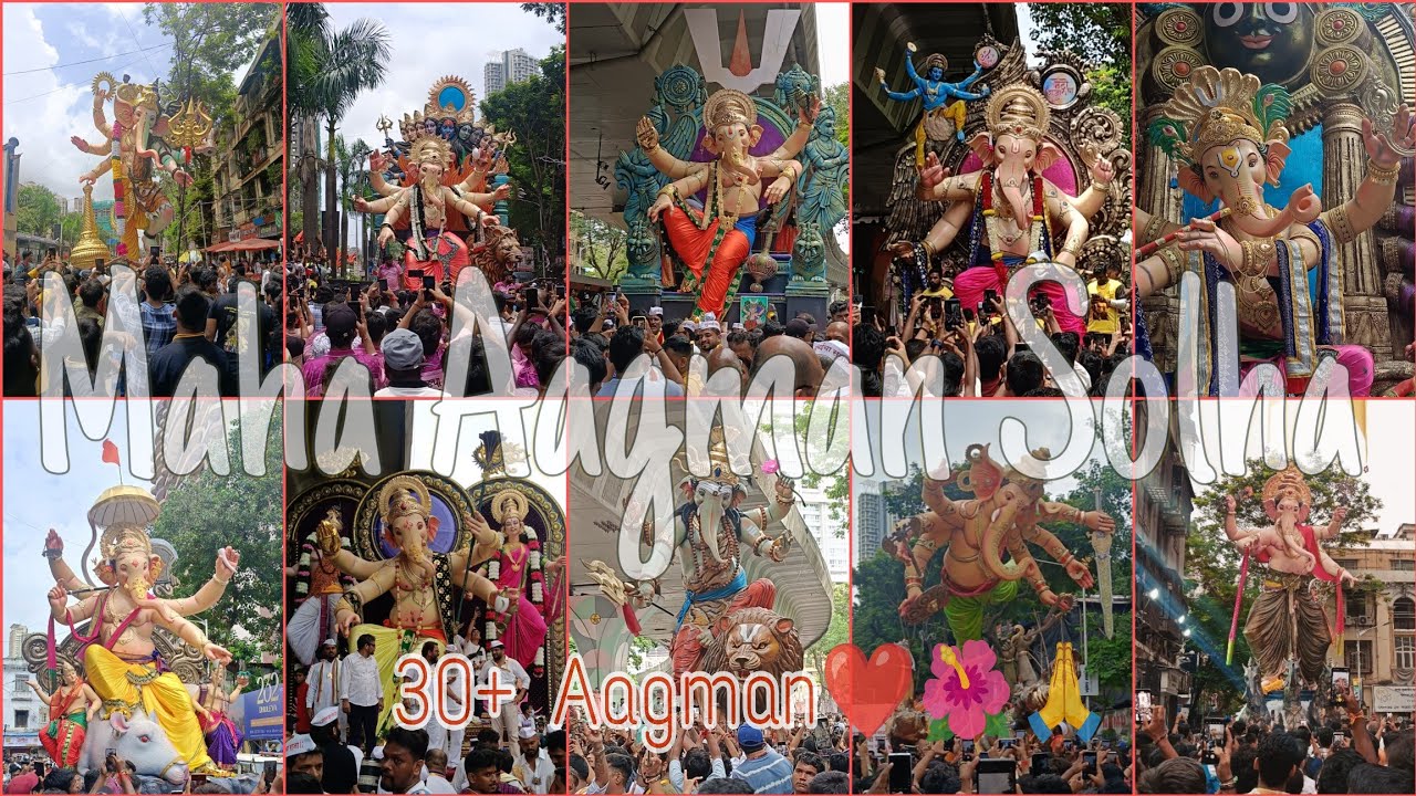  || 30+ Aagman 😍 ||Maha Aagman Solha 2025 🌺 Parel Cha Maharaja || Mumbaicha Maharaja & Samrath🌺🙏